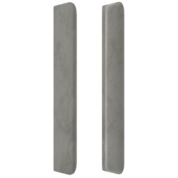 Tête de lit à LED Gris clair 203x16x118/128 cm Velours 634642634642