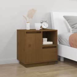 Tables de chevet 2pcs Marron miel 50x34x50cm Bois de pin massif 634643634643