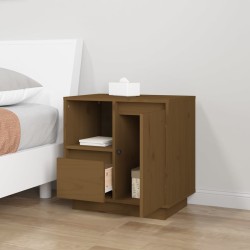 Tables de chevet 2pcs Marron miel 50x34x50cm Bois de pin massif 634643634643