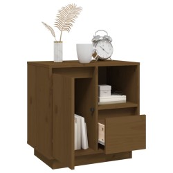 Tables de chevet 2pcs Marron miel 50x34x50cm Bois de pin massif 634643634643