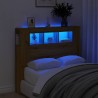Tête de lit à LED chêne artisanal 120x18,5x103,5 cm 634646634646