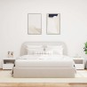Tables de chevet avec lumières LED 2 pcs blanc 50x40x45 cm 634647634647