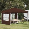Tente de fête pop-up 288 x 288 x 245 cm Marron Tissu Oxford 634648634648