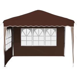 Tente de fête pop-up 288 x 288 x 245 cm Marron Tissu Oxford 634648634648