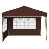 Tente de fête pop-up 288 x 288 x 245 cm Marron Tissu Oxford 634648634648