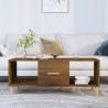 Table basse chêne marron 102x50x40 cm bois d'ingénierie 634654634654