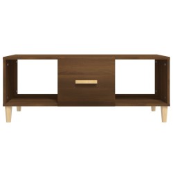 Table basse chêne marron 102x50x40 cm bois d'ingénierie 634654634654