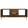 Table basse chêne marron 102x50x40 cm bois d'ingénierie 634654634654