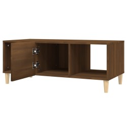 Table basse chêne marron 102x50x40 cm bois d'ingénierie 634654634654