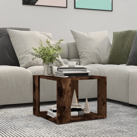 Table basse Chêne fumé 40x40x30 cm Bois d'ingénierie 634655634655