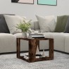 Table basse Chêne fumé 40x40x30 cm Bois d'ingénierie 634655634655