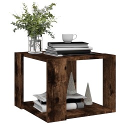 Table basse Chêne fumé 40x40x30 cm Bois d'ingénierie 634655634655