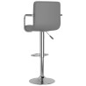 Tabourets de bar lot de 2 gris similicuir 634656634656