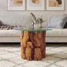 Table basse Bois flottant de teck massif 60 cm 634657634657