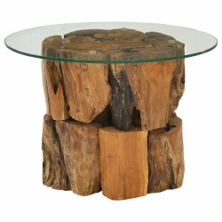 Table basse Bois flottant de teck massif 60 cm 634657634657