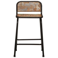 Tabourets de bar lot de 4 46x35,5x70cm bois massif récupération 634658634658