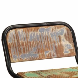 Tabourets de bar lot de 4 46x35,5x70cm bois massif récupération 634658634658