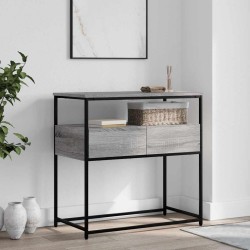 Table console sonoma gris 75x40x75 cm bois d'ingénierie 634673634673