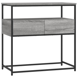 Table console sonoma gris 75x40x75 cm bois d'ingénierie 634673634673