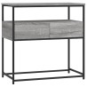 Table console sonoma gris 75x40x75 cm bois d'ingénierie 634673634673
