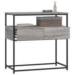 Table console sonoma gris 75x40x75 cm bois d'ingénierie 634673634673