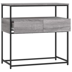 Table console sonoma gris 75x40x75 cm bois d'ingénierie 634673634673