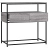 Table console sonoma gris 75x40x75 cm bois d'ingénierie 634673634673