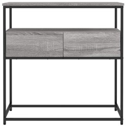 Table console sonoma gris 75x40x75 cm bois d'ingénierie 634673634673
