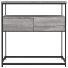 Table console sonoma gris 75x40x75 cm bois d'ingénierie 634673634673