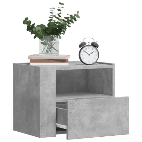 Tables de chevet murales 2 pcs gris béton 45x30x35 cm 634674634674