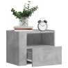 Tables de chevet murales 2 pcs gris béton 45x30x35 cm 634674634674