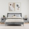 Tables de chevet murales 2 pcs gris béton 45x30x35 cm 634674634674