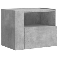 Tables de chevet murales 2 pcs gris béton 45x30x35 cm 634674634674
