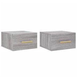 Tables de chevet murales 2 pcs sonoma gris 35x35x20 cm 634675634675