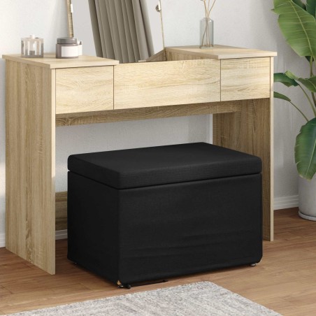 Tabouret Noir 61 x 41 x 40 cm Tissu et bois stratifié 634676634676