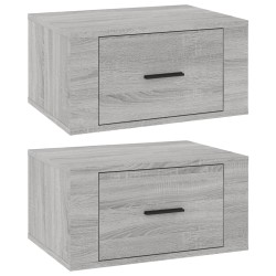 Tables de chevet murales 2 pcs Sonoma gris 50x36x25 cm 634677634677