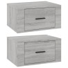 Tables de chevet murales 2 pcs Sonoma gris 50x36x25 cm 634677634677