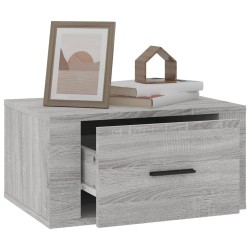 Tables de chevet murales 2 pcs Sonoma gris 50x36x25 cm 634677634677