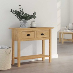 Table console avec tiroir BODO Marron miel 91 x 34.7 x 74 cm 634680634680