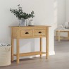Table console avec tiroir BODO Marron miel 91 x 34.7 x 74 cm 634680634680