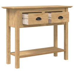 Table console avec tiroir BODO Marron miel 91 x 34.7 x 74 cm 634680634680