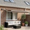 Store rétractable manuel avec LEDs Taupe 634686634686