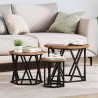 Table d'appoint empilable 3 pcs Bois Ancien 634690634690