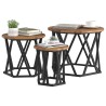 Table d'appoint empilable 3 pcs Bois Ancien 634690634690