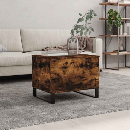 Table basse Chêne fumé 60x44,5x45 cm Bois d'ingénierie 634691634691