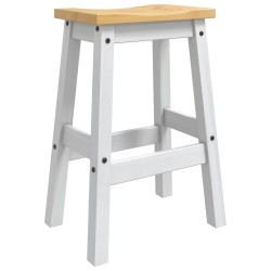 Tabouret de bar 2 pcs Blanc et Cire de Miel 44 x 30 x 63 cm 634693634693