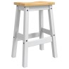 Tabouret de bar 2 pcs Blanc et Cire de Miel 44 x 30 x 63 cm 634693634693