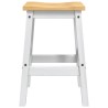 Tabouret de bar 2 pcs Blanc et Cire de Miel 44 x 30 x 63 cm 634693634693