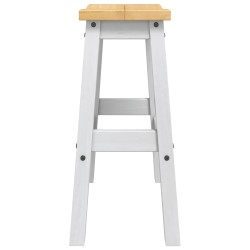 Tabouret de bar 2 pcs Blanc et Cire de Miel 44 x 30 x 63 cm 634693634693