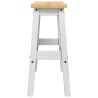 Tabouret de bar 2 pcs Blanc et Cire de Miel 44 x 30 x 63 cm 634693634693